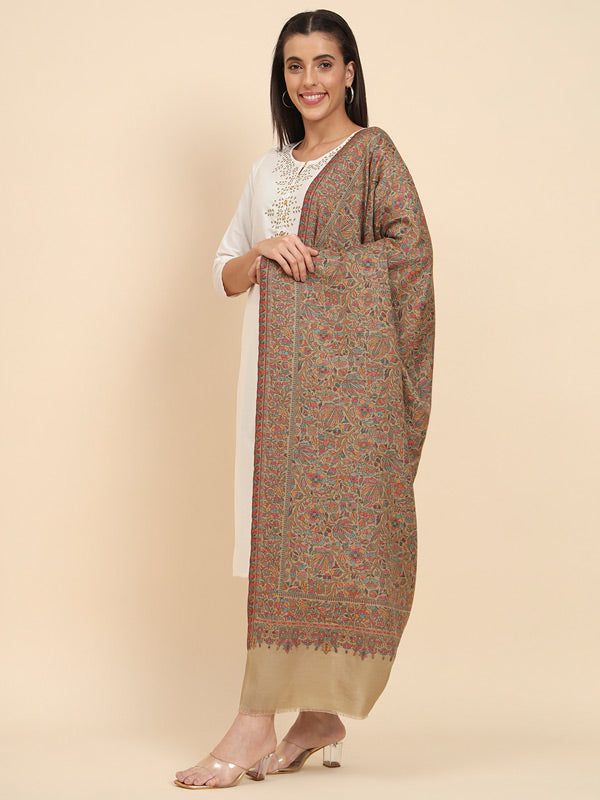 Women Gul-e-meher Kaani Wool Shawl (Size 101X203 CM)