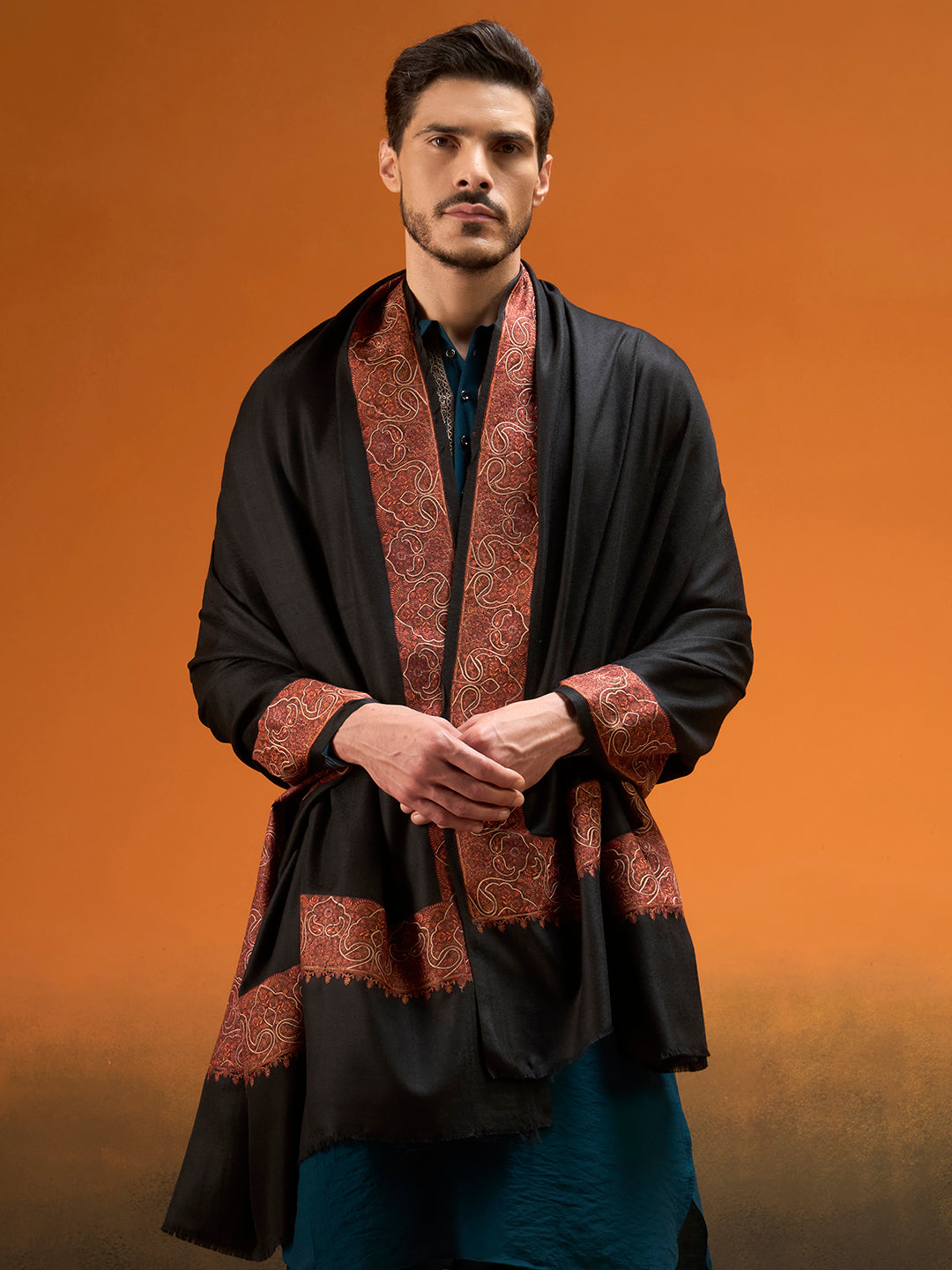 Men Nafeesah Sozni Embroidered Shawl