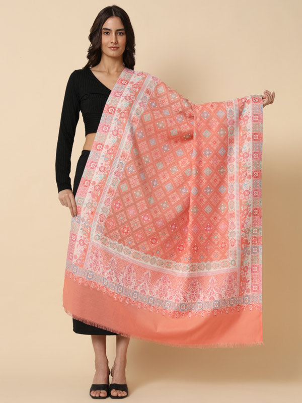 Women's Chaman Kaani Woven Design Shawl (Size: 101 X 203 Cms)