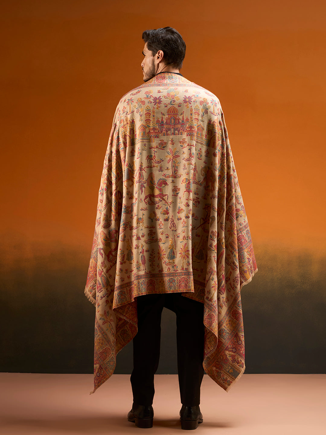 Men Gulrukh Reversible Kaani Zari Shawl
