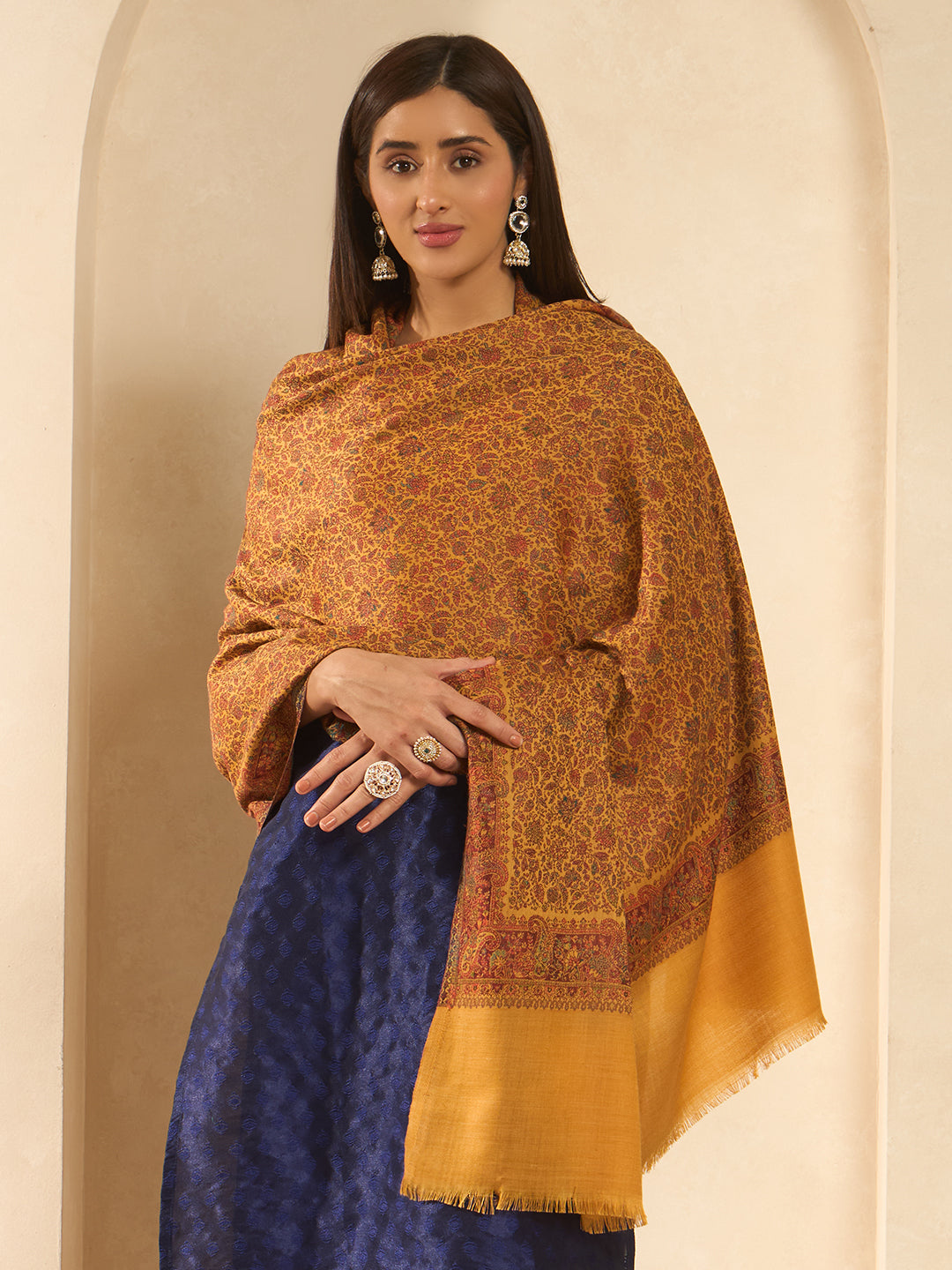 Women Fleur Royale Kashmiri Jamawar Woven Shawl