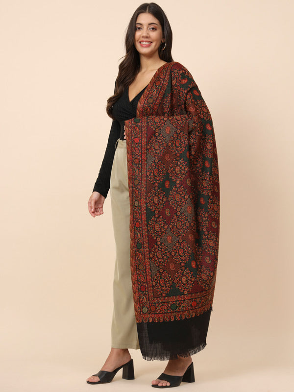 Women’s Nashaat Melange Kaani Wool Shawl (Size 101X203 CM)