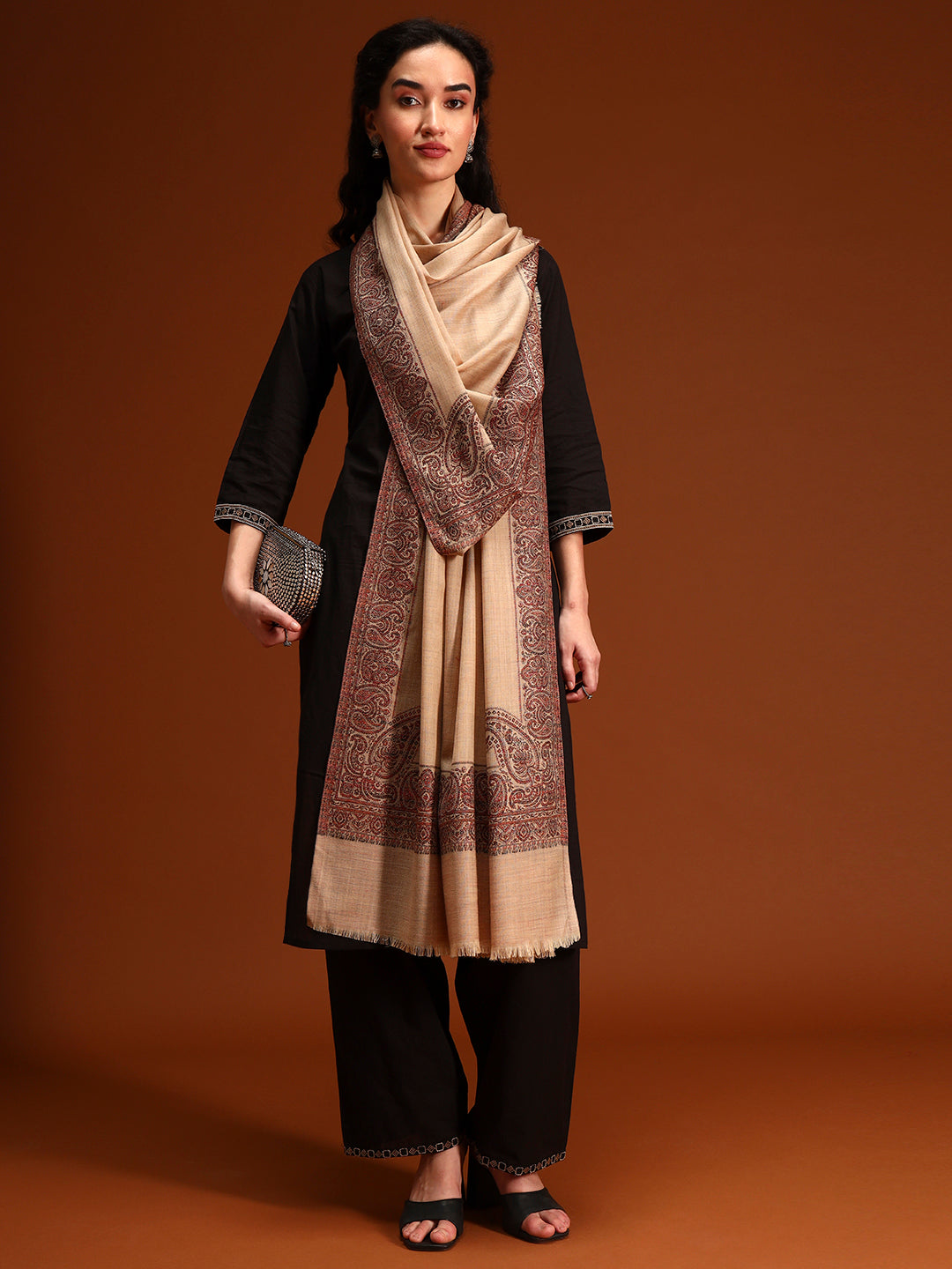 Women Naqsh Kashmiri Jamawar Woven Shawl