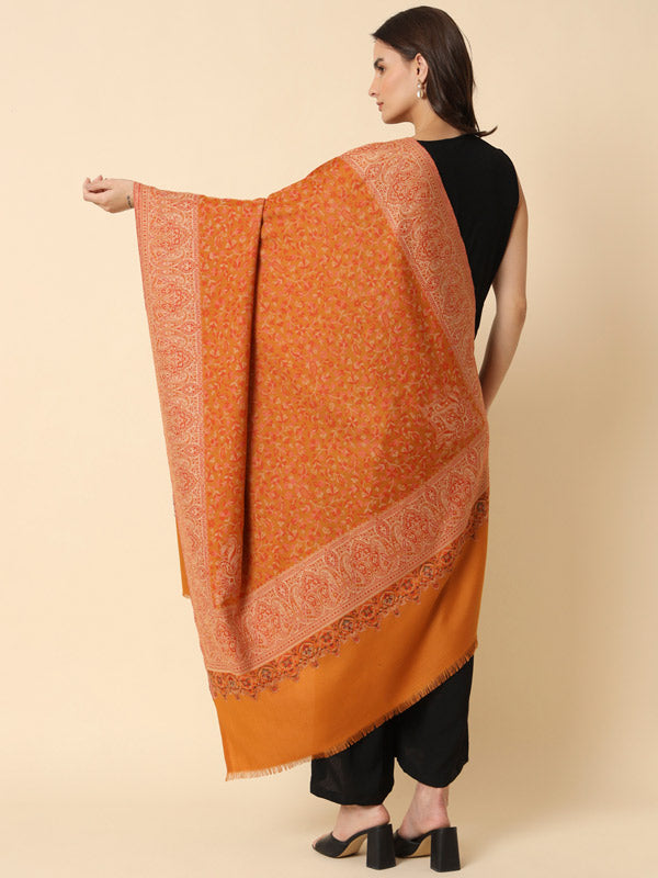 Women's Surmai Kaani Woven Design Shawl (Size: 101 X 203 Cms)