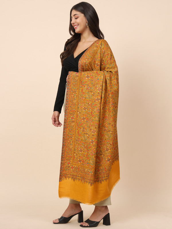 Women  Gul-e-meher Kaani Wool Shawl (Size 101X203 CM)