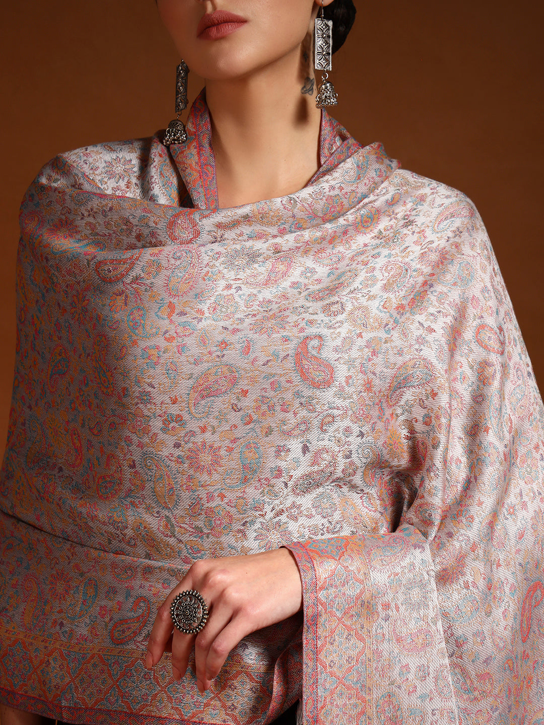 Pashmoda Women Chandni Kaani Stole (Size : 71X203 CM) (Copy)