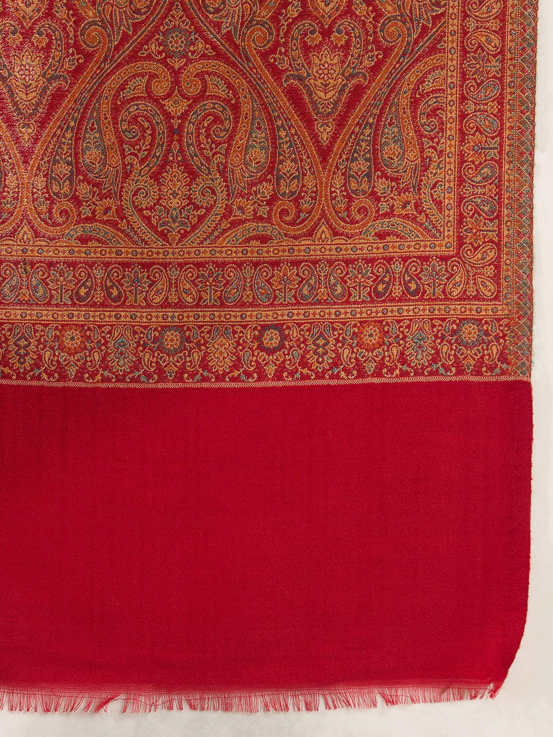 Pashmoda Women Regalis Zari Reversible Kaani Fine Wool Shawl, Shawl, Scarf, Heritage Kashmiri Pashmina Stole, Evening Wrap (Size 40X80 inches)