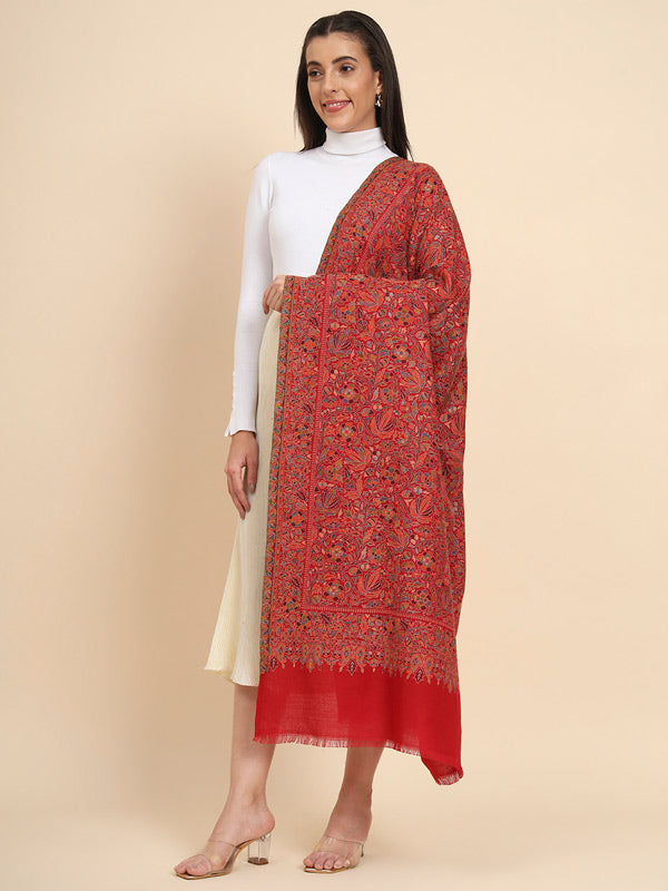 Women  Gul-e-meher Kaani Wool Shawl (Size 101X203 CM)