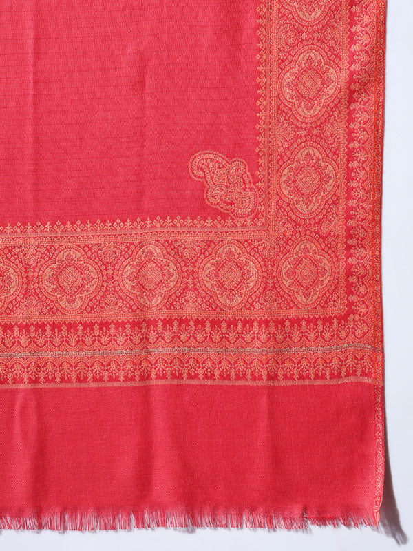 Women Chaman Woven Design Jamawar Shawl (Size 101X203 CM)