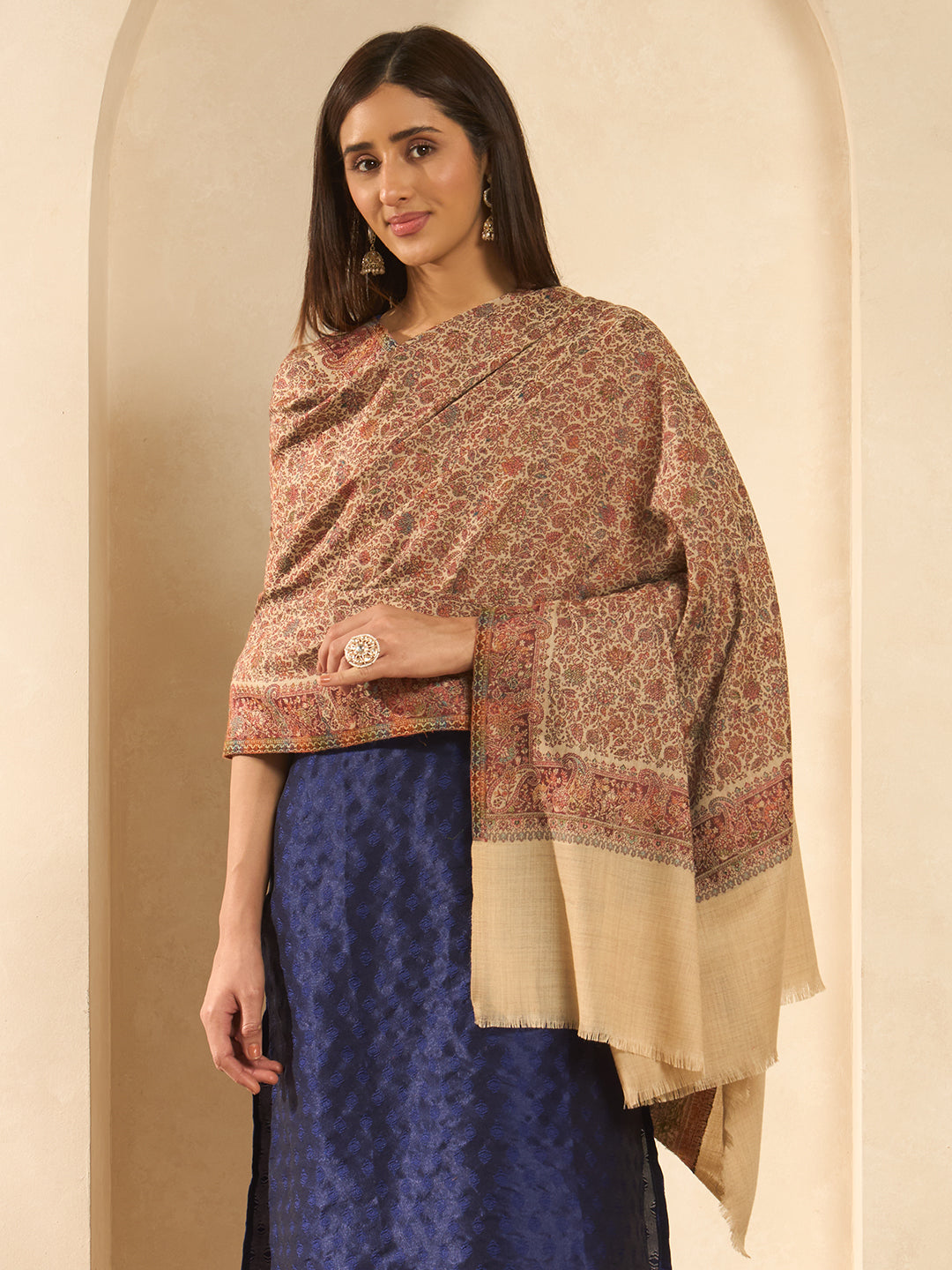 Women Fleur Royale Kashmiri Jamawar Woven Shawl