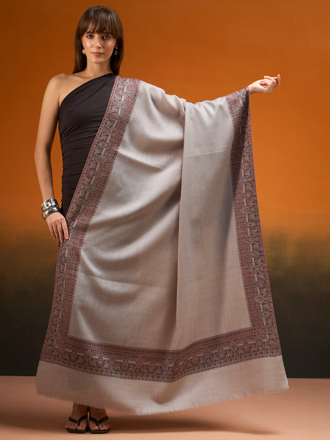 Women Shikoh Kashmiri Jamawar Woven Shawl