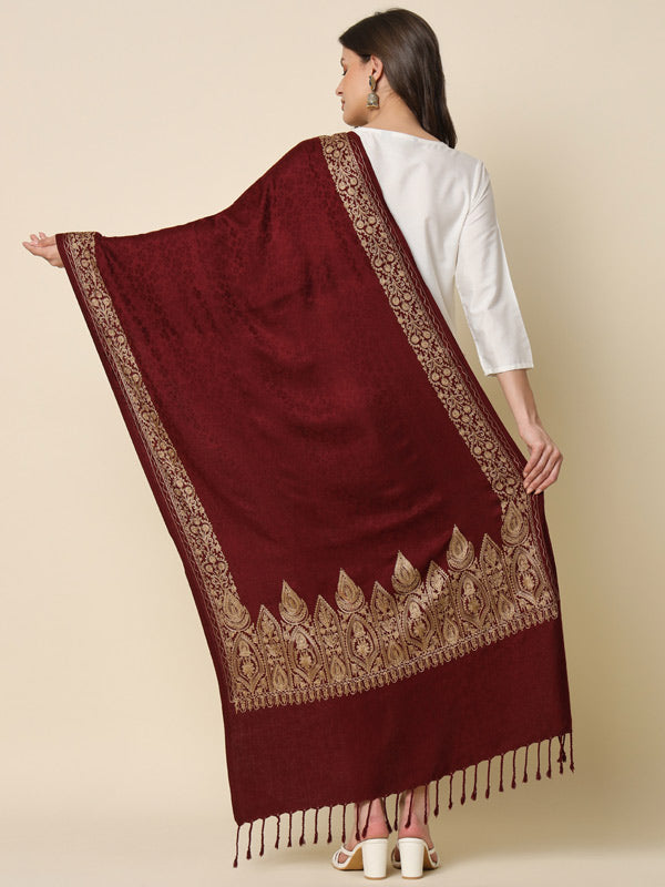 Women's Zarbaft Embroidered Stole (Size 71X203 CM)