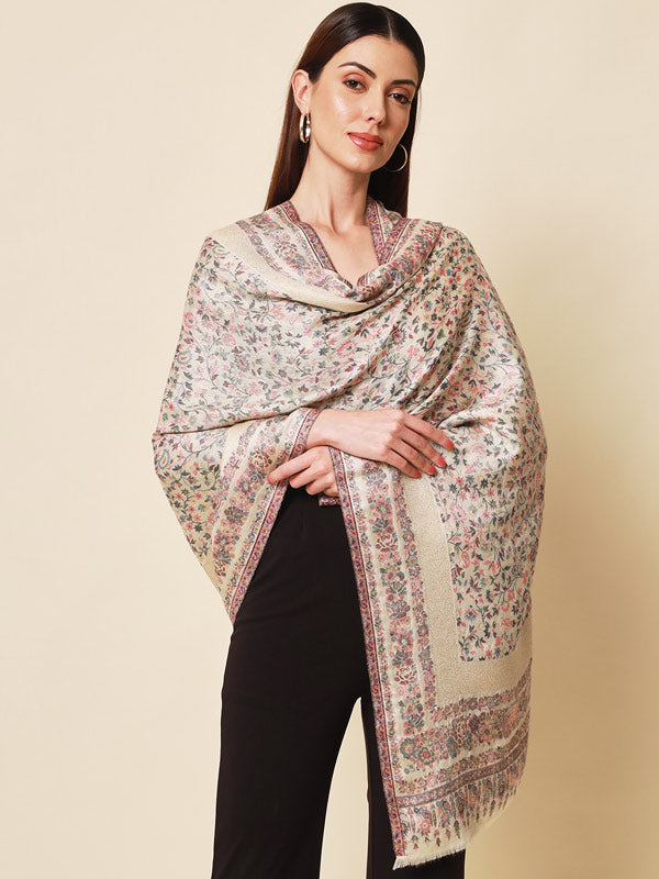 Kaani Wool Blend Kashmiri Shawl (Size: 101 X 203 CM) – Pashmoda