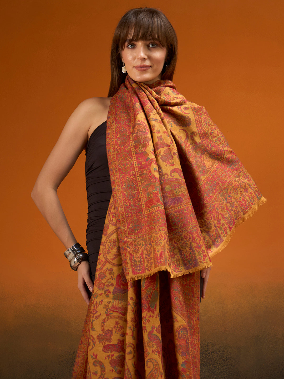 Women Royal gulistan Kaani Wool Blend Kashmiri Shawl