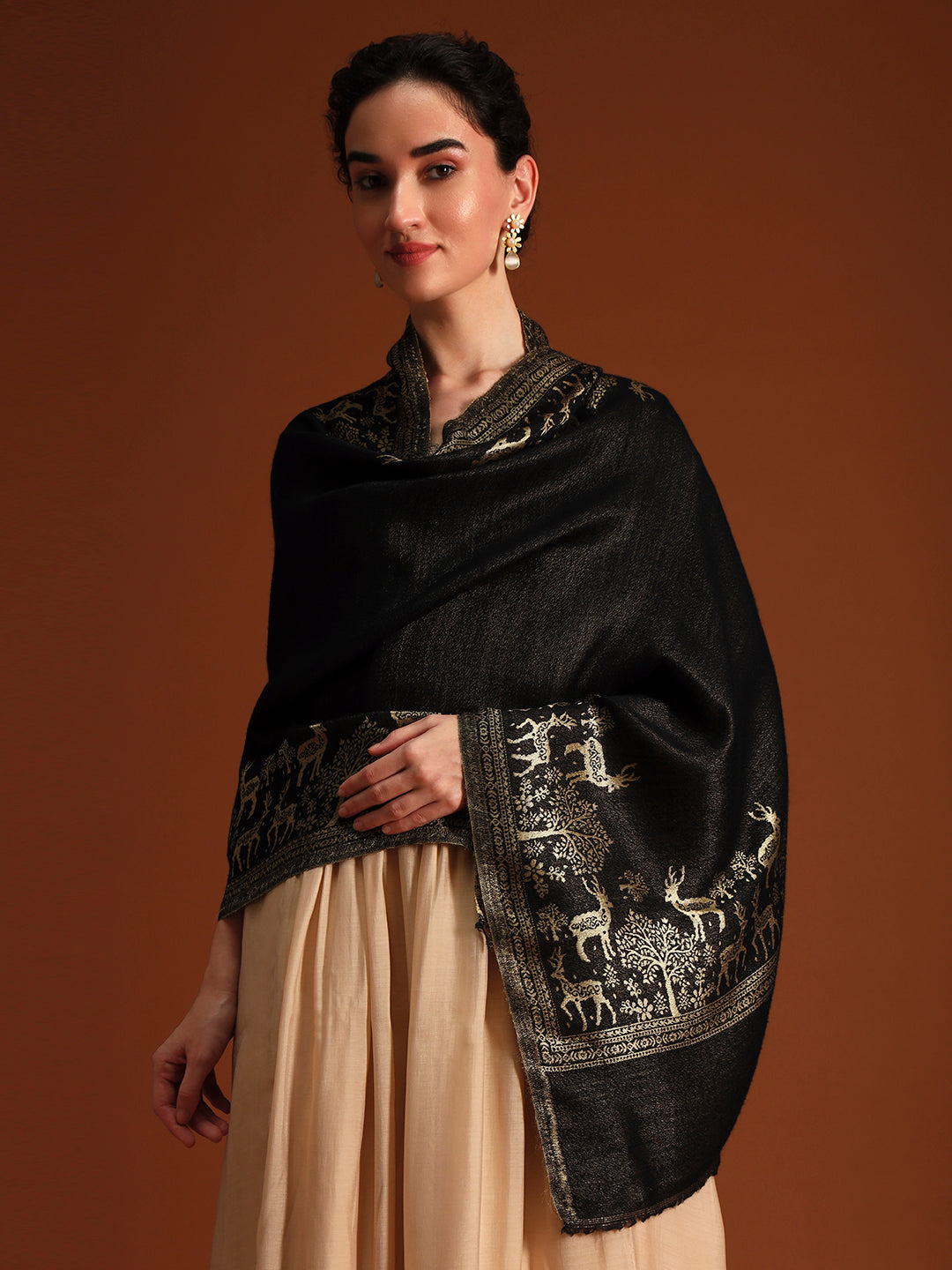 Women Shahi Caravan Zari Stole