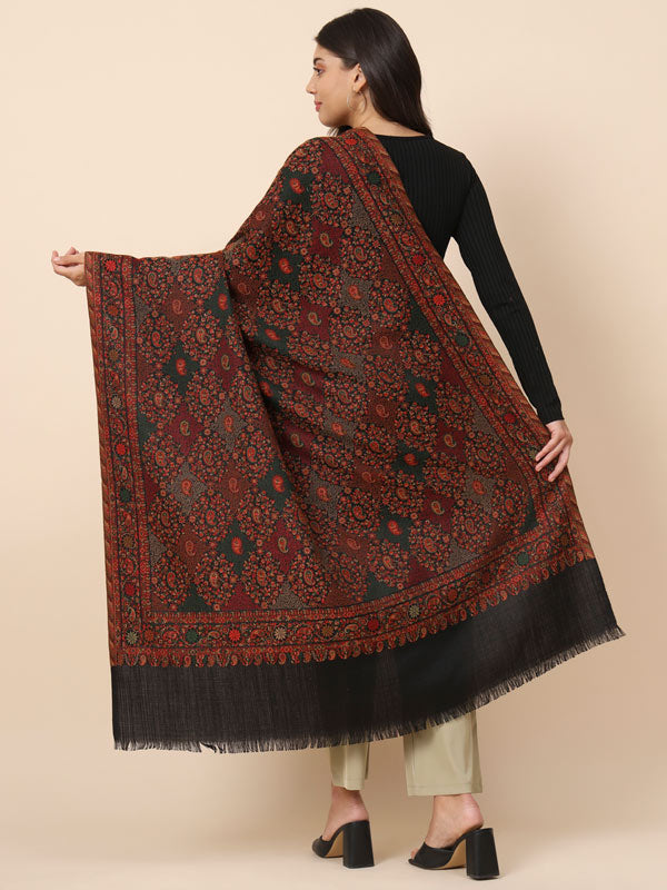 Women’s Nashaat Melange Kaani Wool Shawl (Size 101X203 CM)