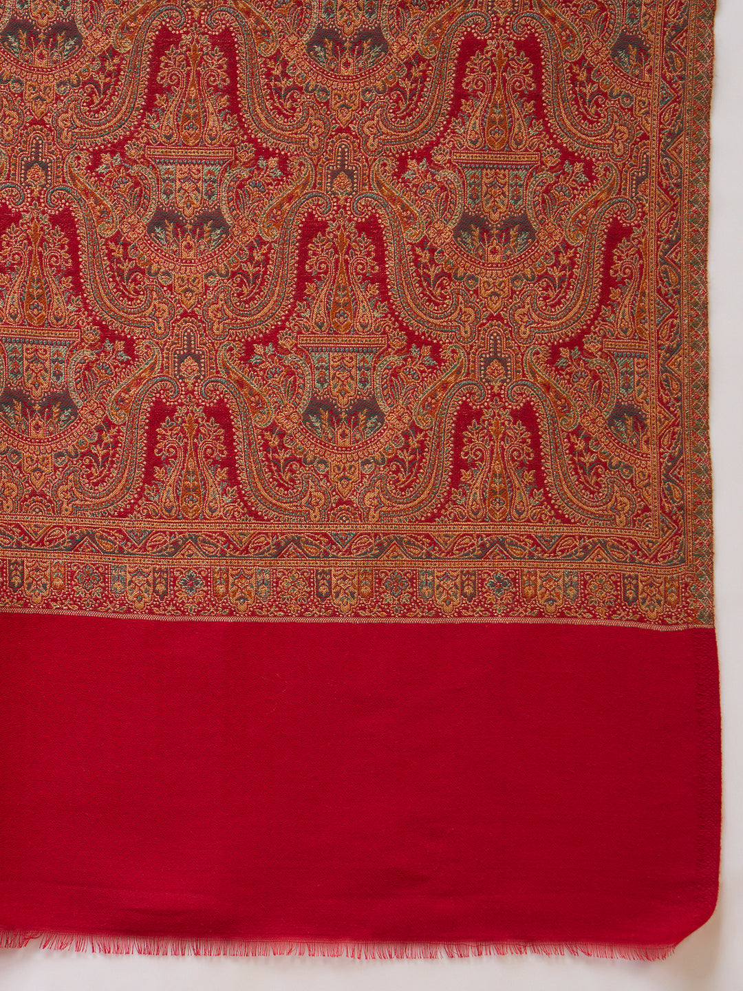 Pashmoda Women Gulnaar Royale Zari Reversible Kaani Fine Wool Shawl, Shawl, Scarf, Heritage Kashmiri Pashmina Stole, Evening Wrap (Size 40X80 inches)