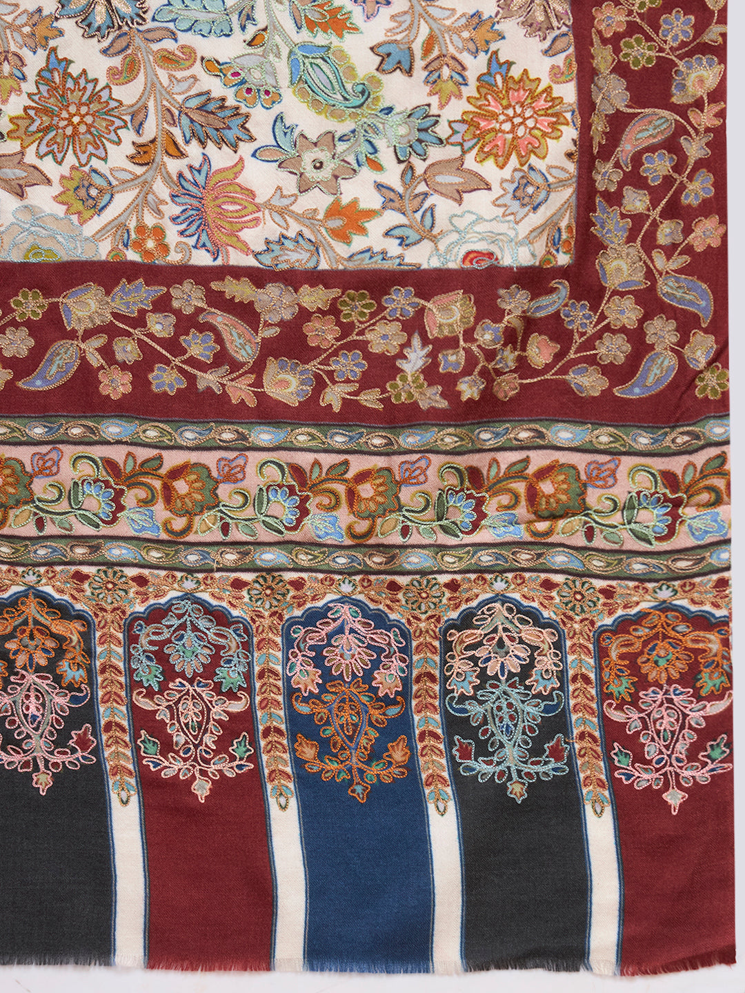 Men Royal Mehrab Kalamkari Embroidered Shawl