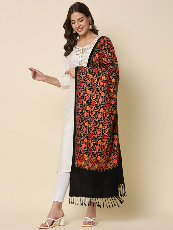 Women's Bahari Embroidered Stole (Size 71X203 CM)