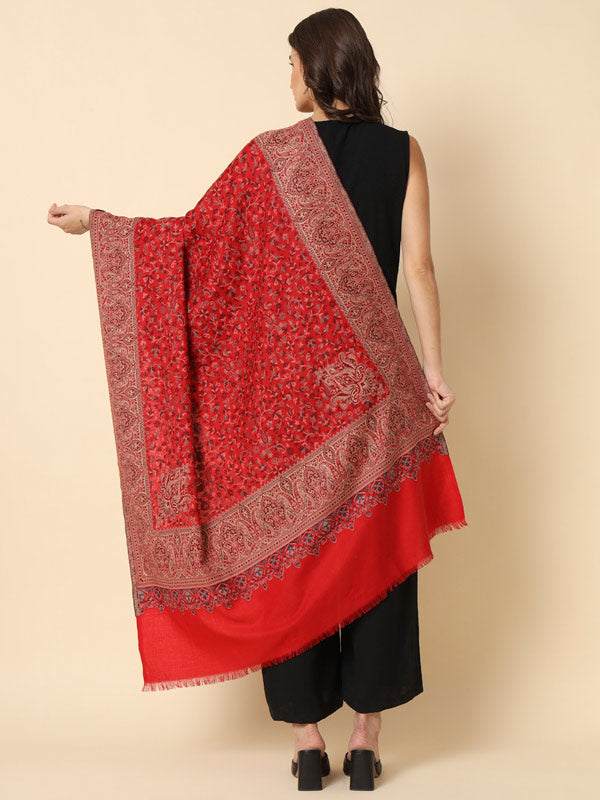 Women's Surmai Kaani Woven Design Shawl (Size: 101 X 203 Cms)