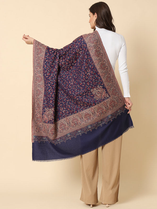 Women's Surmai Kaani Woven Design Shawl (Size: 101 X 203 Cms)