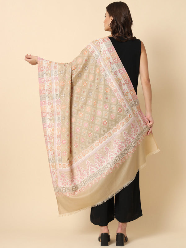 Women's Chaman Kaani Woven Design Shawl (Size: 101 X 203 Cms)