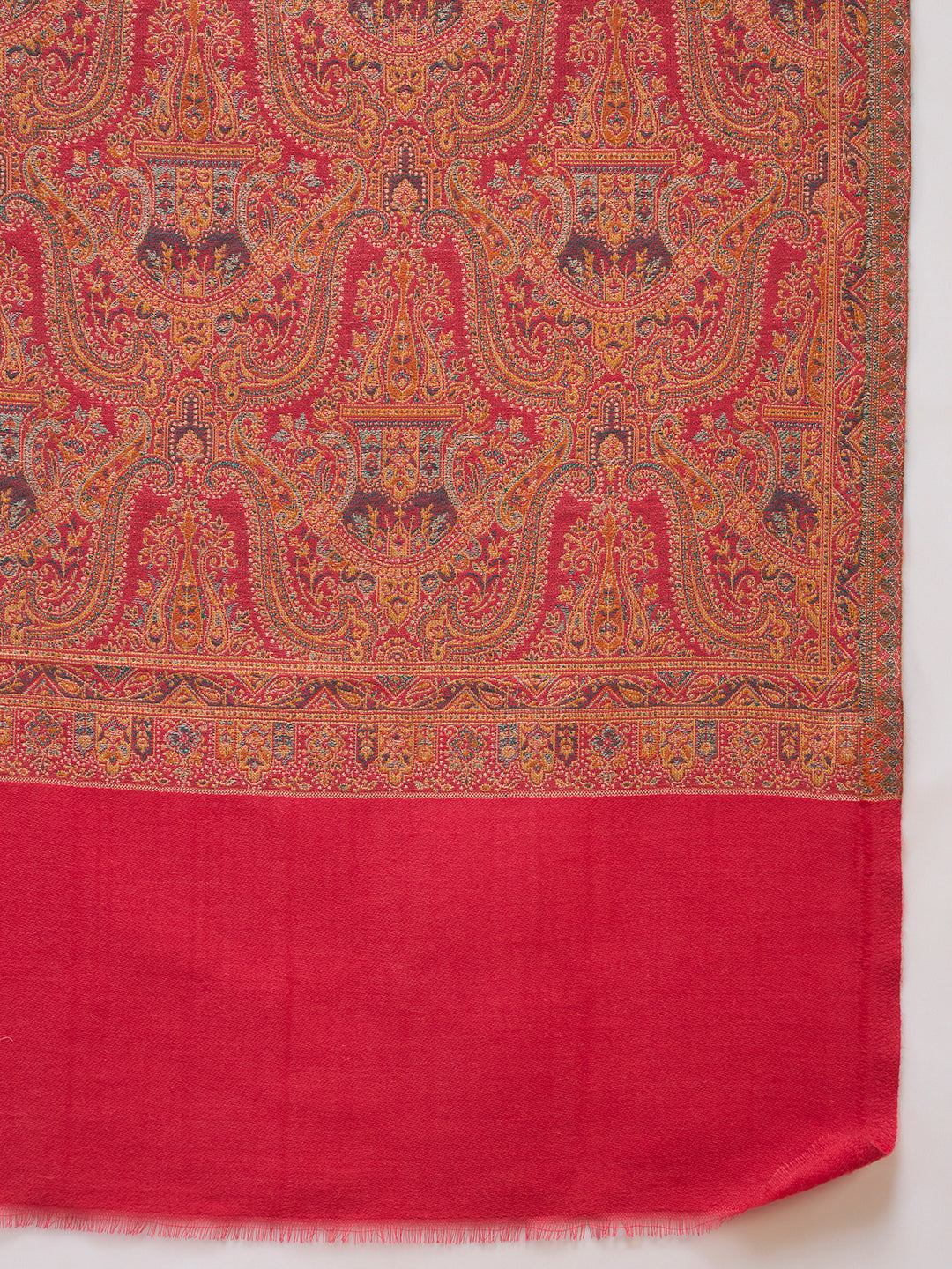 Pashmoda Women Gulnaar Royale Zari Reversible Kaani Fine Wool Shawl, Shawl, Scarf, Heritage Kashmiri Pashmina Stole, Evening Wrap (Size 40X80 inches)