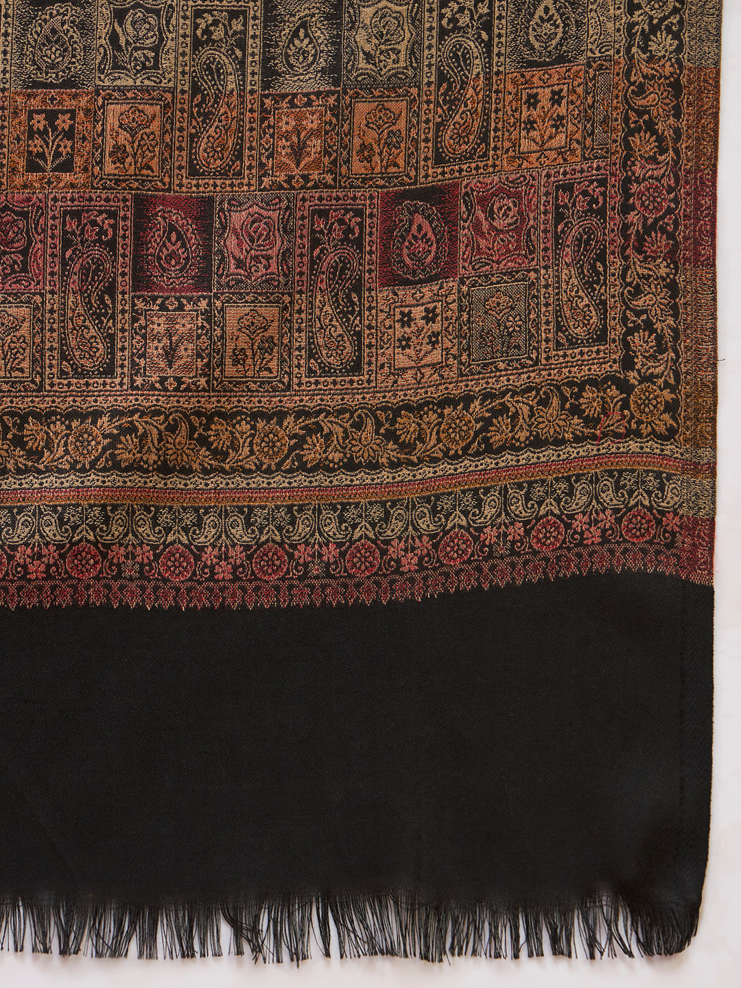 Women Regal Tapestry Kashmiri Jamawar Woven Shawl