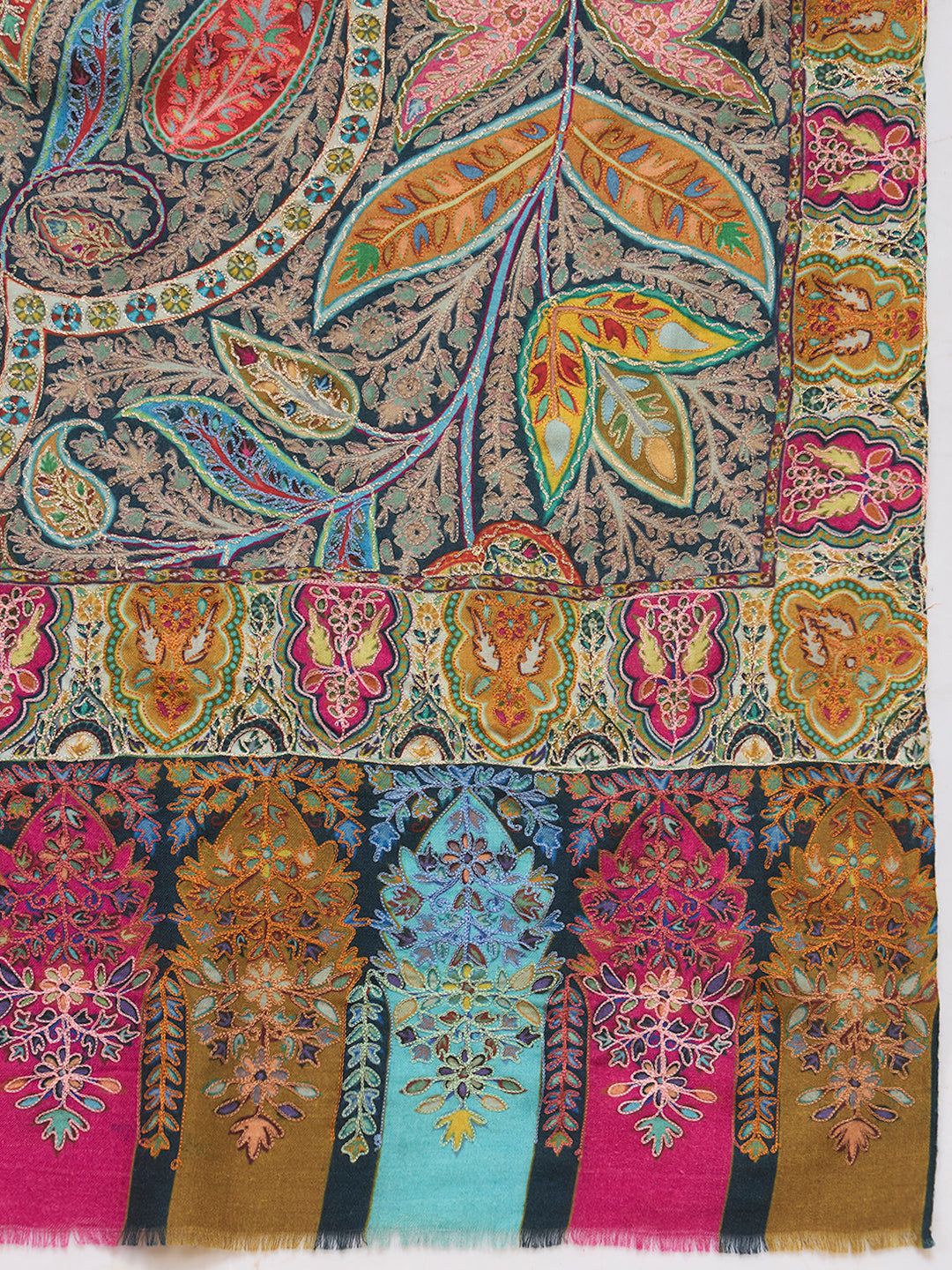 Men Chroma Royale Kalamkari Embroidered Shawl