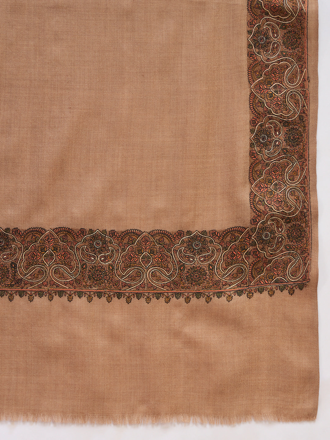 Women Nafeesah Fine Wool Sozni Hand Embroidered Shawl