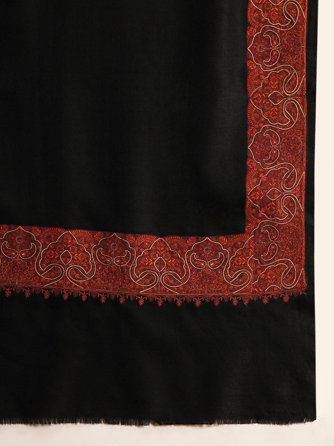 Women Nafeesah Fine Wool Sozni Hand Embroidered Shawl