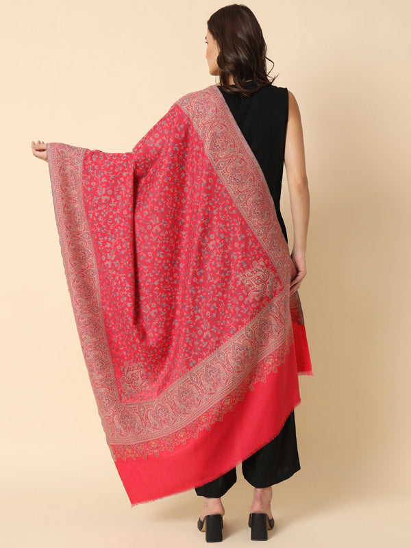 Women's Surmai Kaani Woven Design Shawl (Size: 101 X 203 Cms)