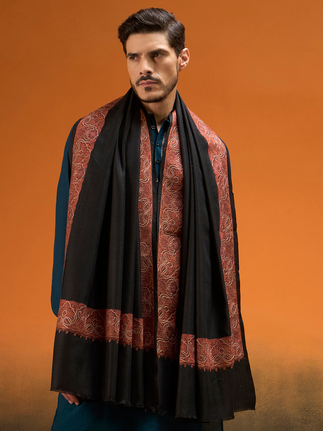 Men Nafeesah Sozni Embroidered Shawl
