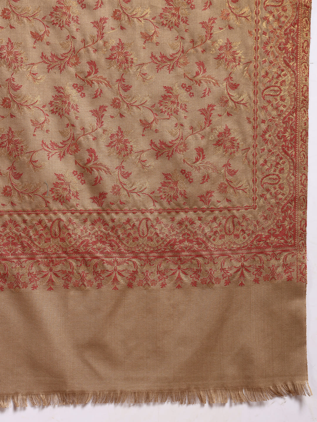 Pashmoda Women Nazrana Kashmiri Jamawar Woven Shawl (Size: 101X203 CM)