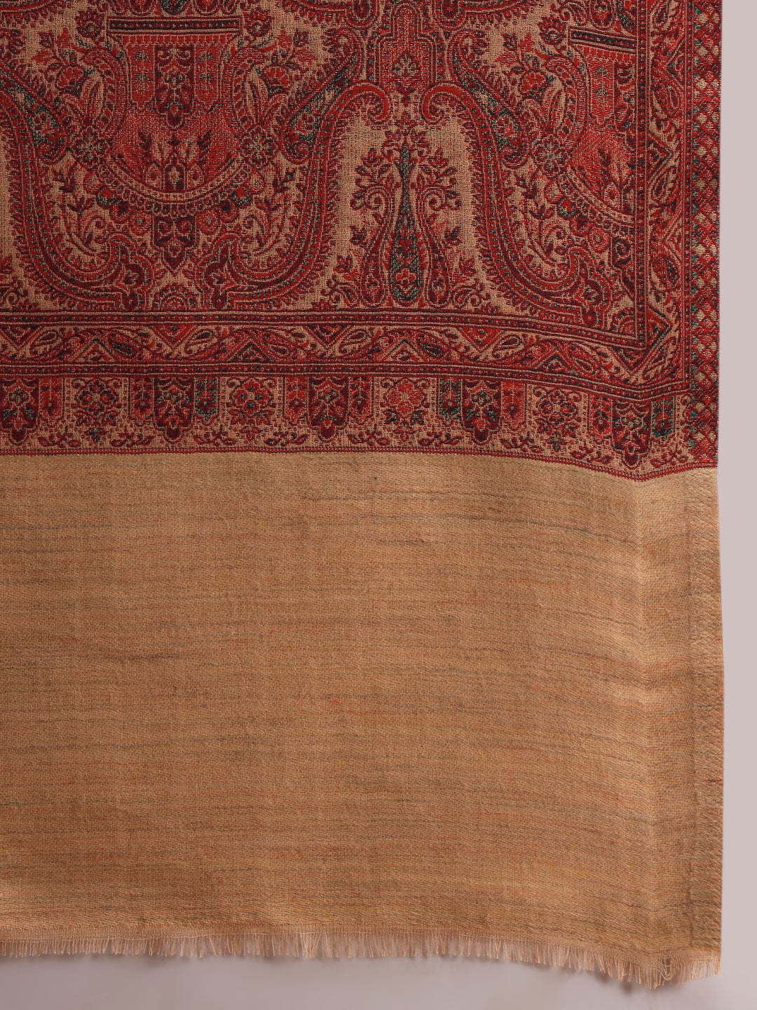 Pashmoda Women Gulnaar Royale Zari Reversible Kaani Fine Wool Shawl, Shawl, Scarf, Heritage Kashmiri Pashmina Stole, Evening Wrap (Size 40X80 inches)
