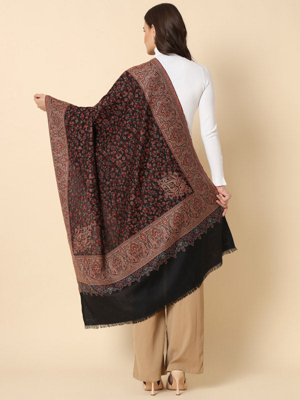 Women's Surmai Kaani Woven Design Shawl (Size: 101 X 203 Cms)