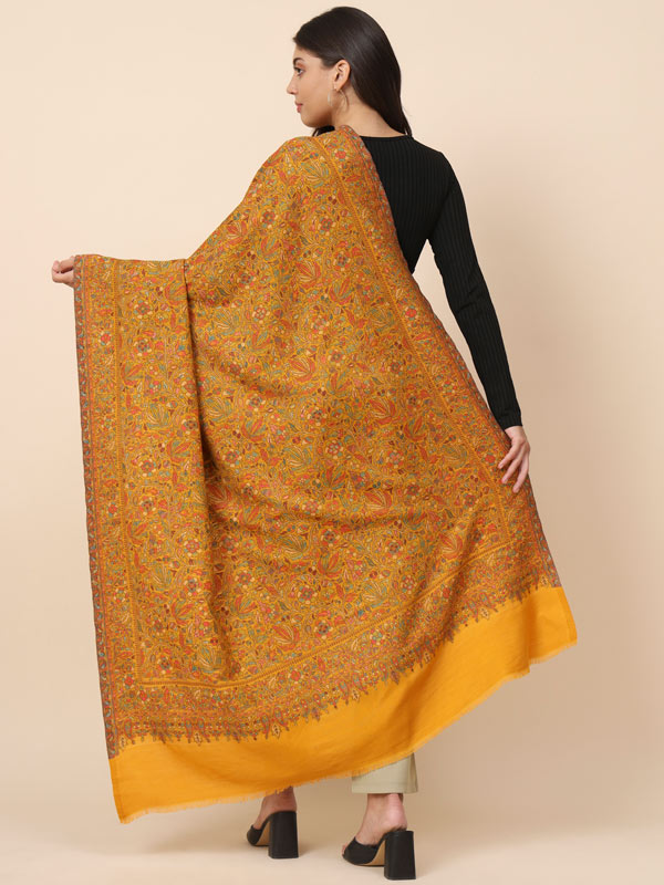 Women  Gul-e-meher Kaani Wool Shawl (Size 101X203 CM)