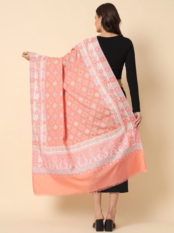 Women's Chaman Kaani Woven Design Shawl (Size: 101 X 203 Cms)