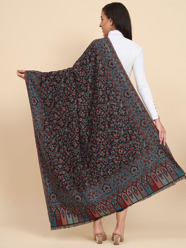 Women Dastaan Woven Design Jamawar Shawl (Size 101X203 CM)