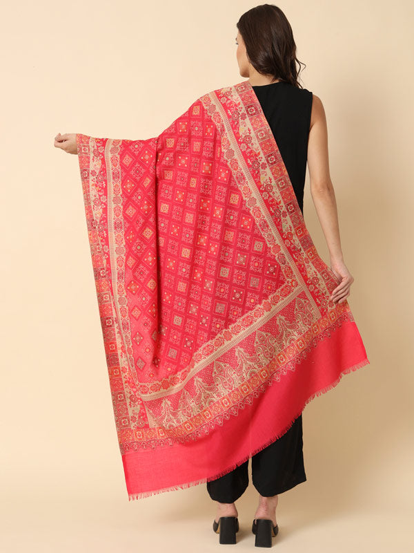 Women's Chaman Kaani Woven Design Shawl (Size: 101 X 203 Cms)