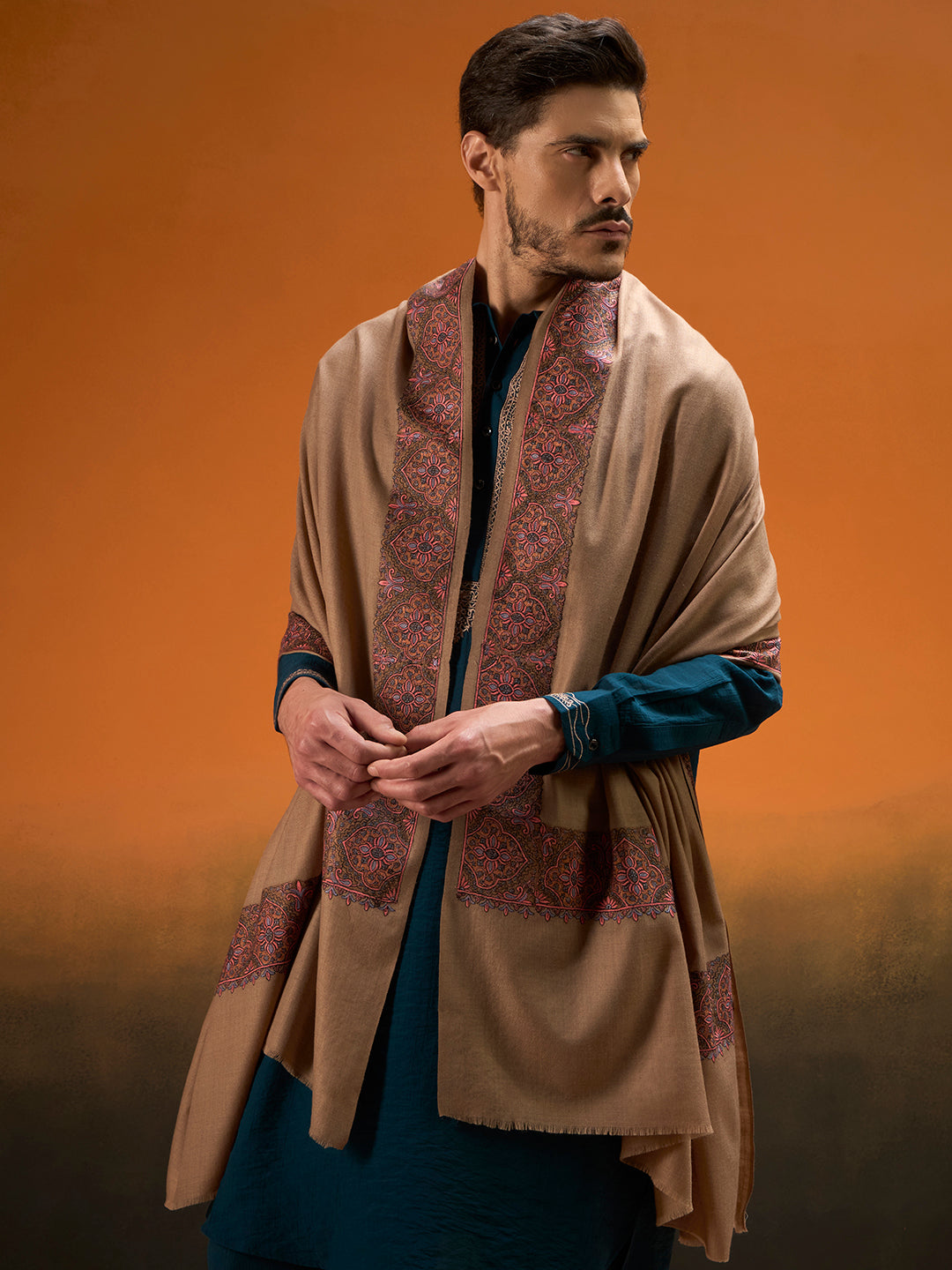 Men Nafāsat Sozni Embroidered Shawl