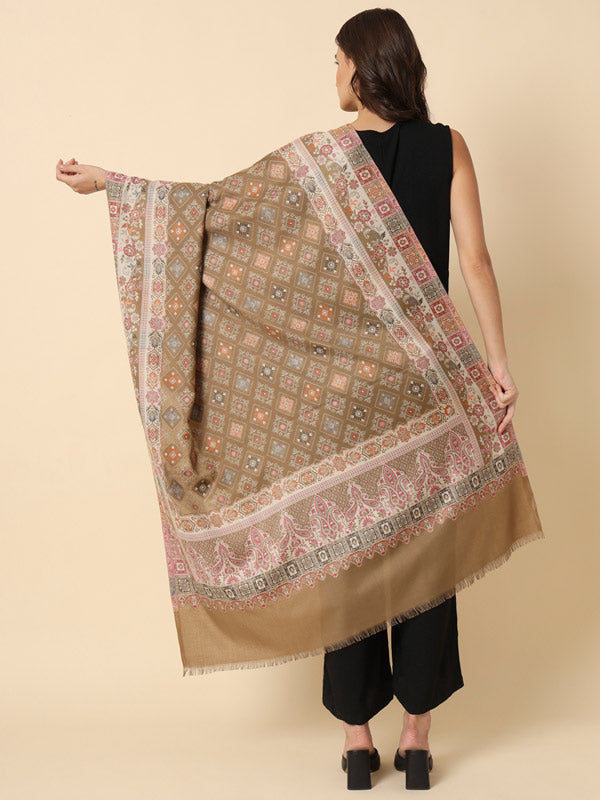 Women's Chaman Kaani Woven Design Shawl (Size: 101 X 203 Cms)