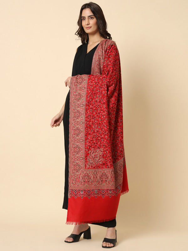 Women's Surmai Kaani Woven Design Shawl (Size: 101 X 203 Cms)