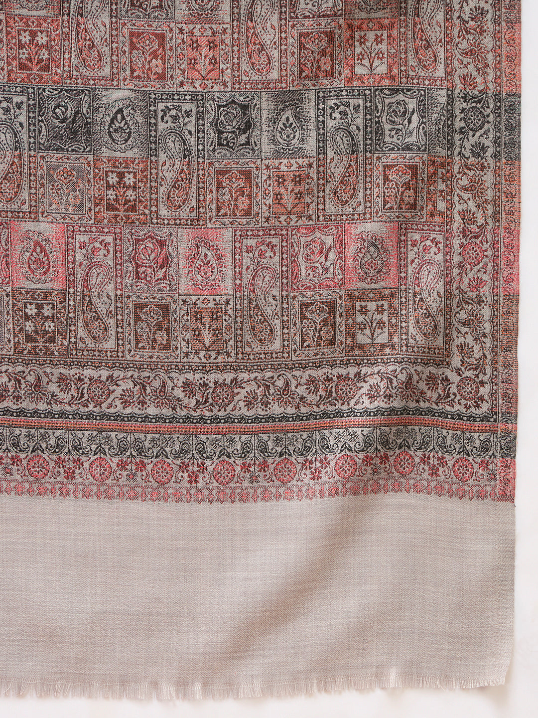 Women Regal Tapestry Kashmiri Jamawar Woven Shawl