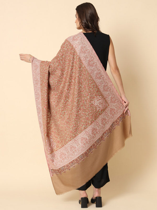 Women's Surmai Kaani Woven Design Shawl (Size: 101 X 203 Cms)