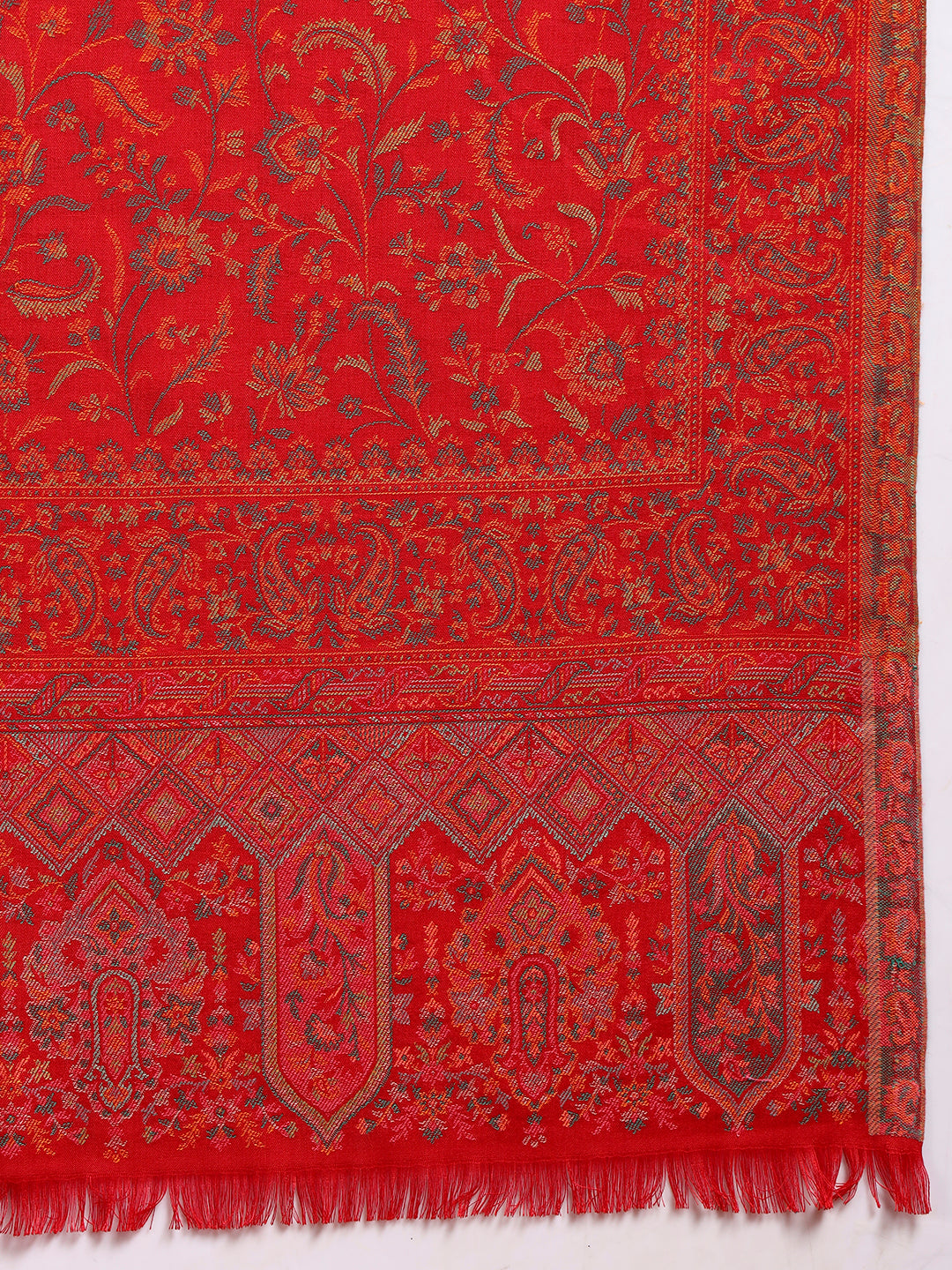 Pashmoda Women Nazrana Kashmiri Jamawar Woven Shawl (Size: 101X203 CM)