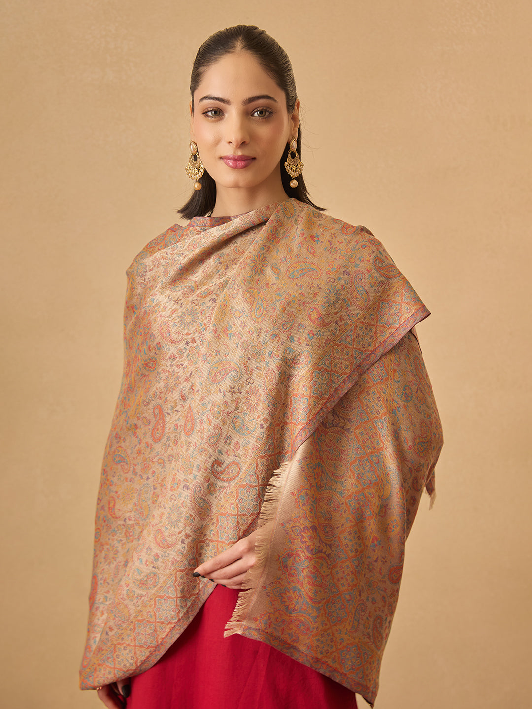 Pashmoda Women Chandni Kaani Stole (Size : 71X203 CM)