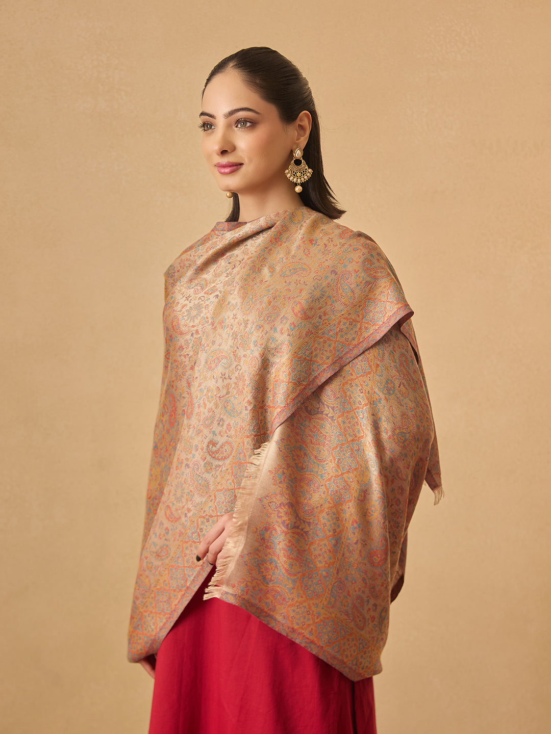 Pashmoda Women Chandni Kaani Stole (Size : 71X203 CM)