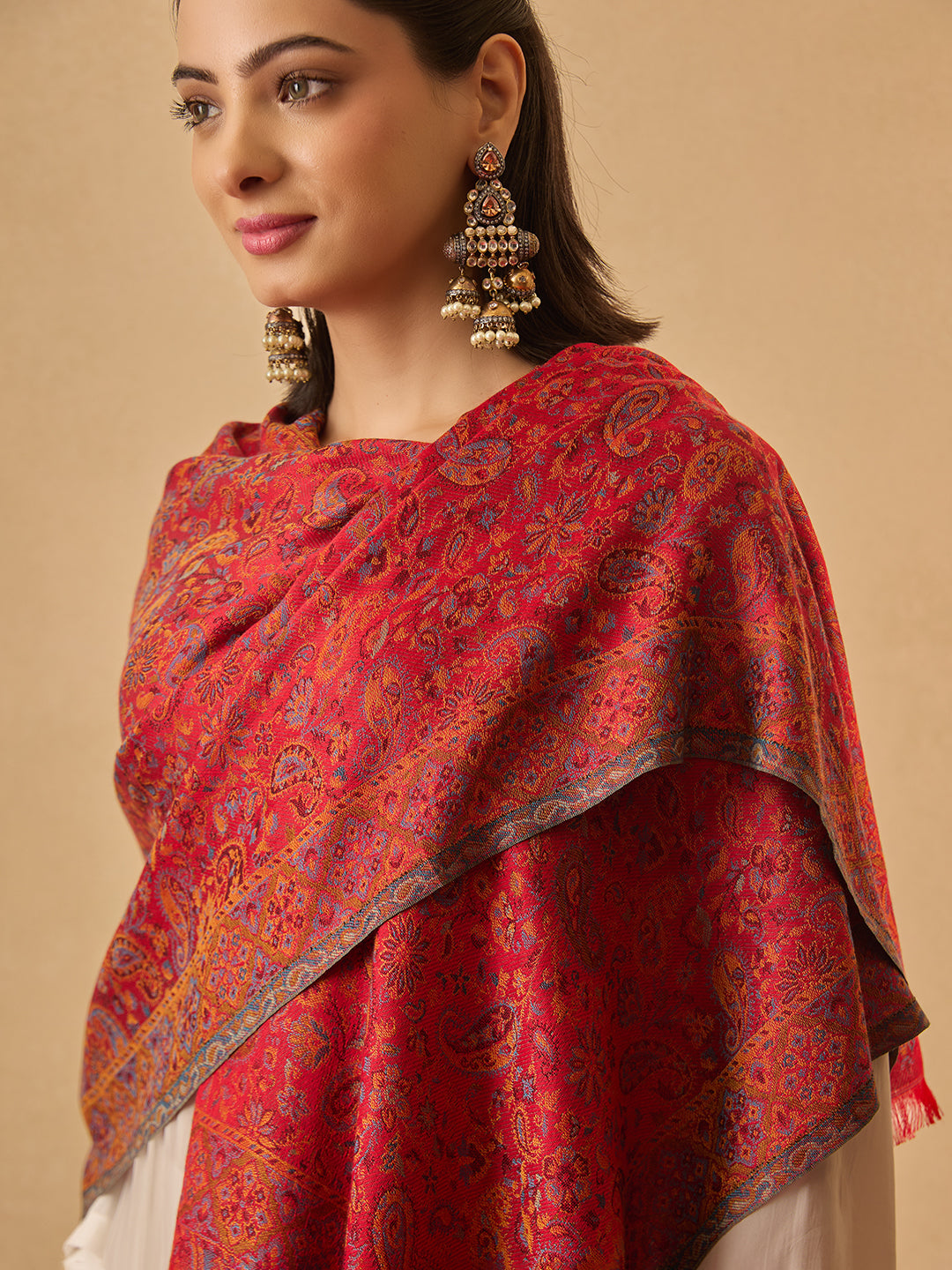 Pashmoda Women Chandni Kaani Stole (Size : 71X203 CM)