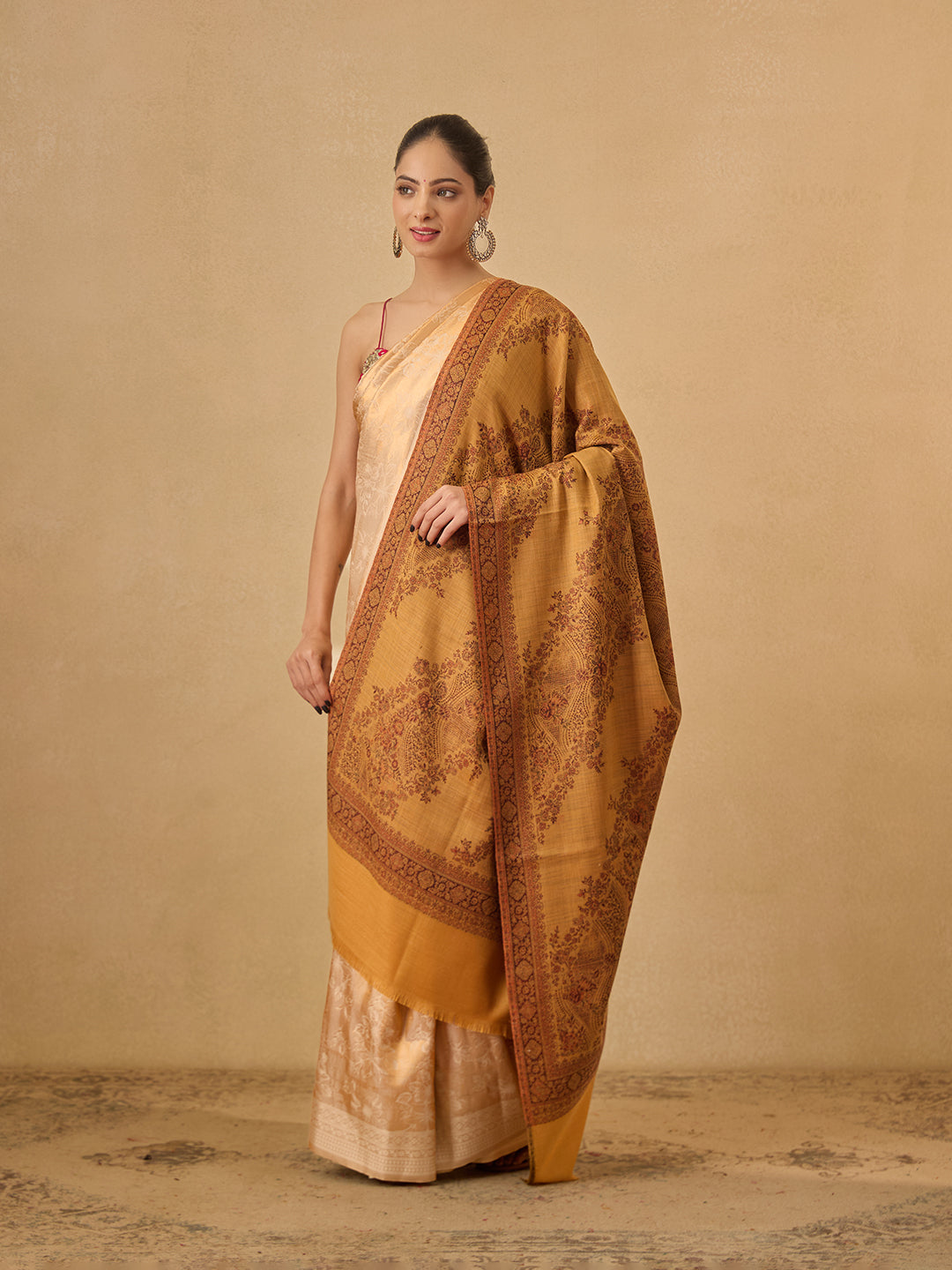 Pashmoda Women Kohsar Kashmiri Jamawar Woven Shawl (Size: 101X203 CM)